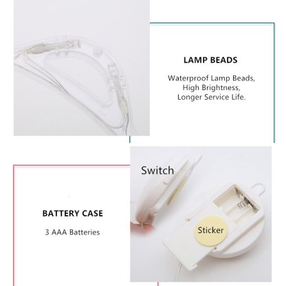 Christmas Lights LED Window Sucker Lamp Battery-Operated for Window Decorations-xinru shop