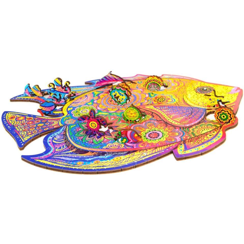 Shining Fish Wooden Jigsaw Puzzle With Box Gifts-xinru