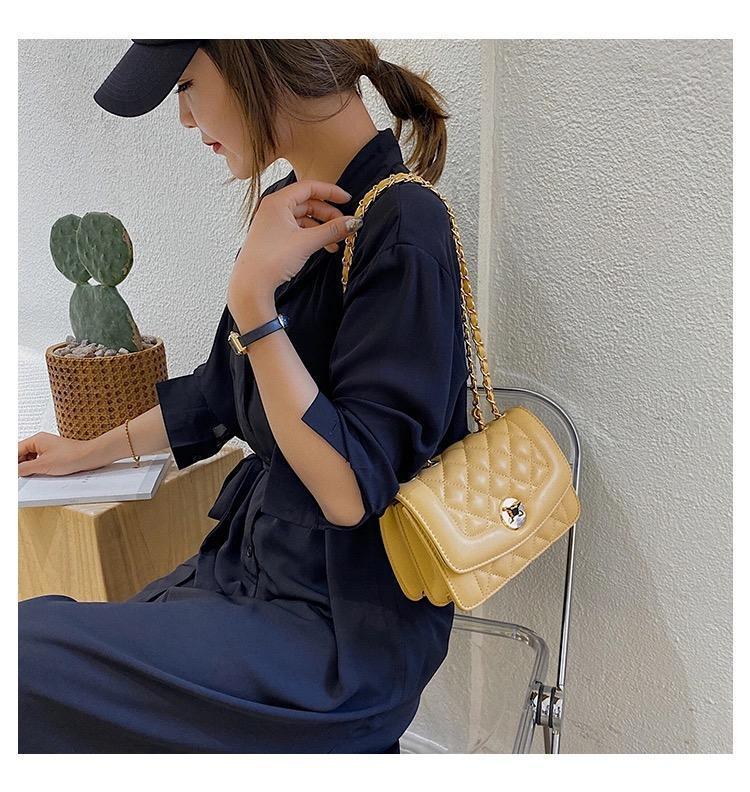 シンプルなワンショルダーチェーンバッグメッセンジャーバッグ-xinru shop