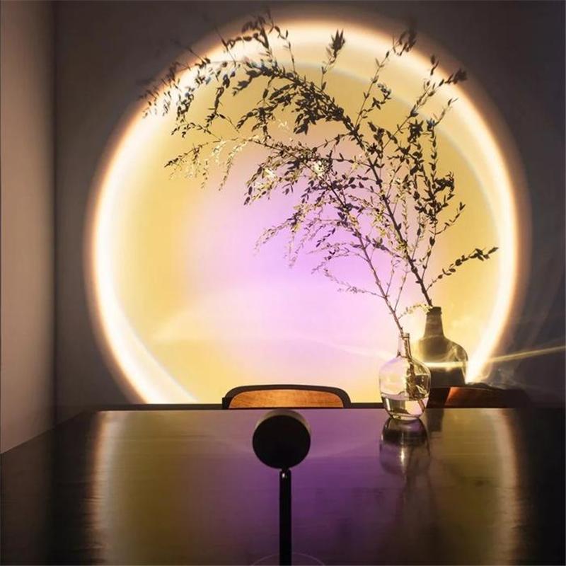 Sunset Rainbow Floor Standing Projection LED Lamp Night Light-xinru