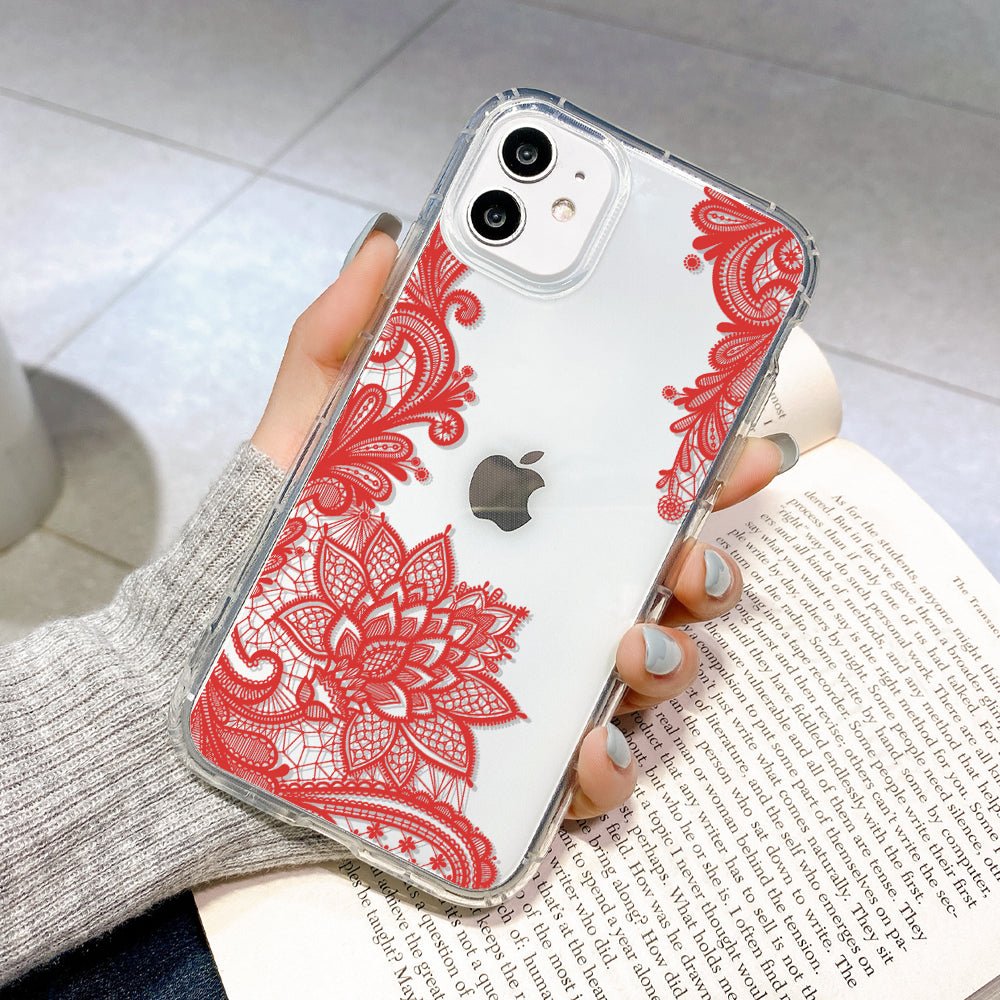Clear Lace Flower Case-xinru