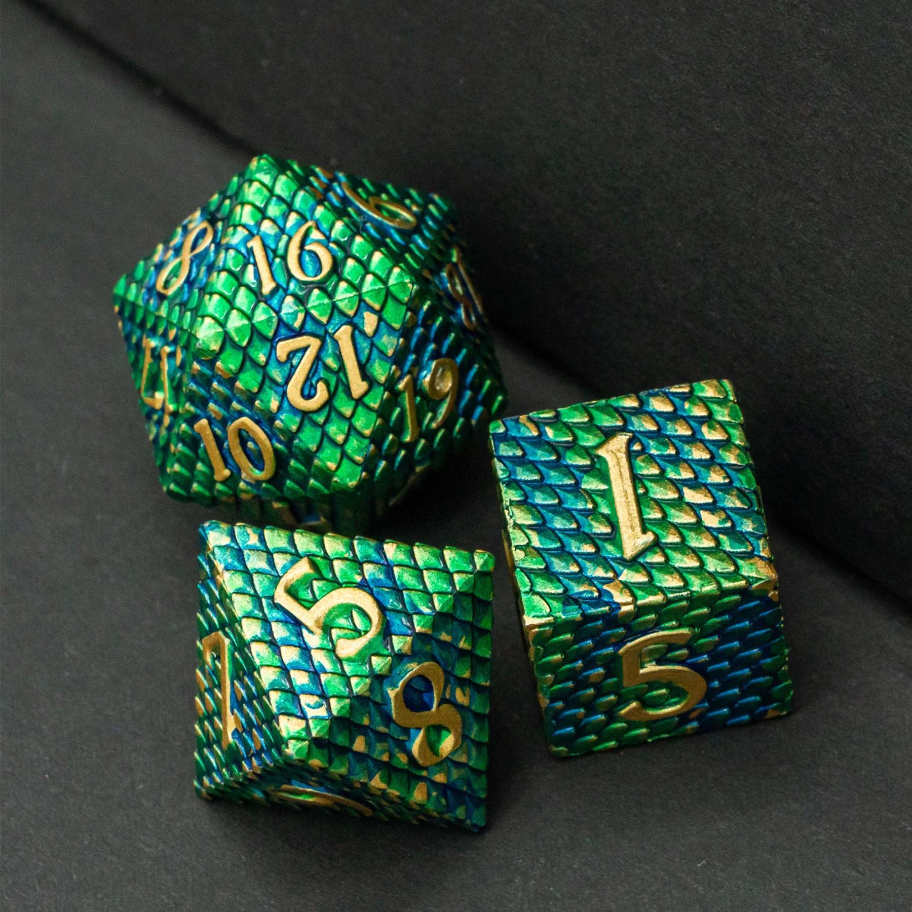 Dragon Scales Metal Dice Set  DND Tabletop Gaming-xinru