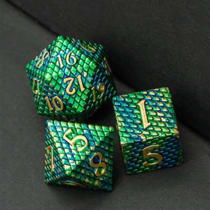 Dragon Scales Metal Dice Set  DND Tabletop Gaming-xinru