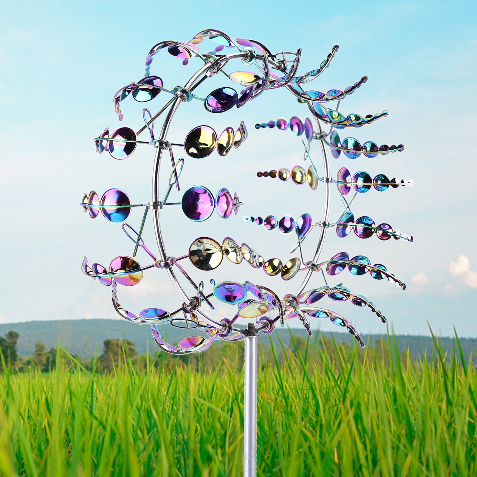 Sherborne Wind Sculpture Spinner Magic Metal Kinetic Sculpture-xinru