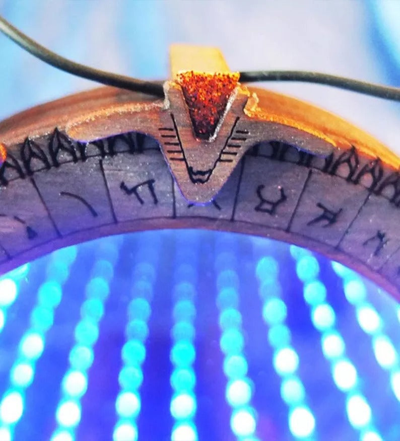 Galaxy Gate Bookend Creative Stargate Bookends for Led Time Tunnel Magical Woode-xinru