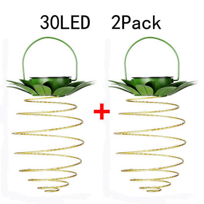 Solar Pineapple Iron Lantern LED Waterproof Hanging Lights Garden Decorative-xinru
