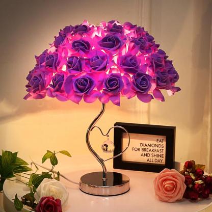 Rose Bouquet Lamp Sparkly Trees Table Lights-xinru shop