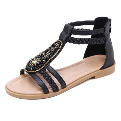 Summer Bohemia Soft Wedge Sandals For Women Beach Shoes-xinru