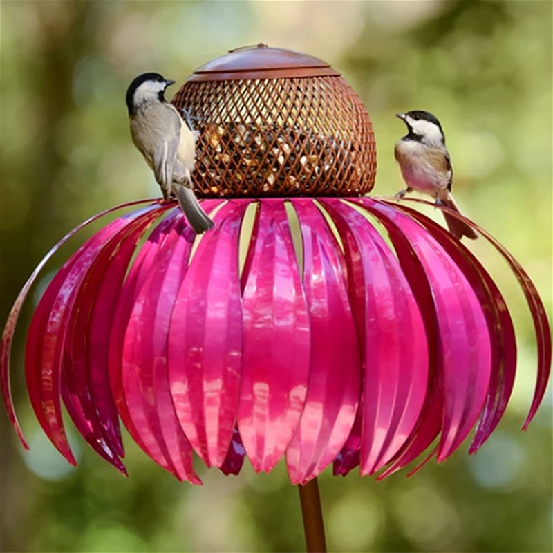 Coneflower Petal Shape Garden Bird Feeder-xinru