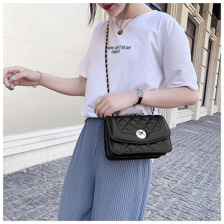 シンプルなワンショルダーチェーンバッグメッセンジャーバッグ-xinru shop