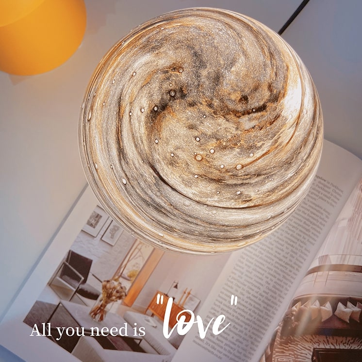 Glass Dome Lamp Sphere Round Ball Planet Moon Night Light-xinru
