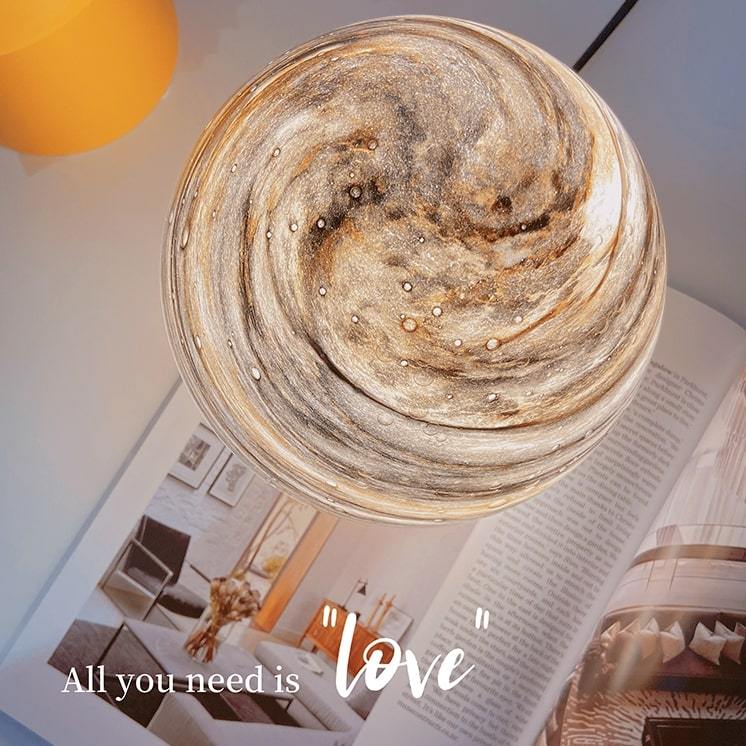 Glass Dome Lamp Sphere Round Ball Planet Moon Night Light-xinru