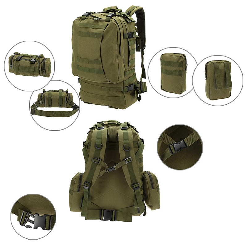 Outdoor Mountaineering Bag Male Multi-function Waterproof Tactical Backpack-xinru