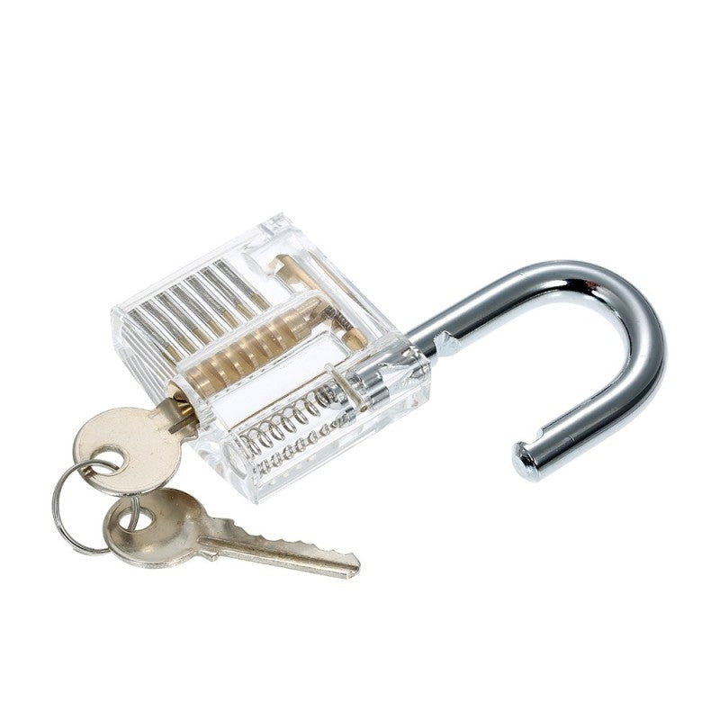 Lock Picking Set Kit Tool With Transparent Practice Training Padlock Lock For Locksmith Beginners And Professional-xinru shop