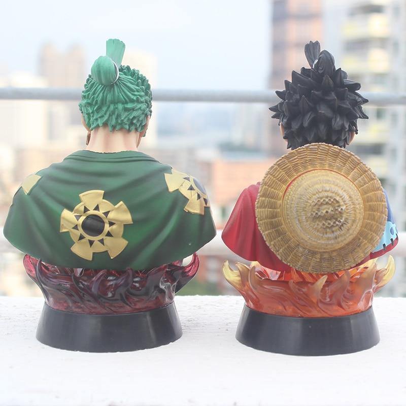 One Piece Luffy Zoro Sanji  Head Bust Portrait Pvc Figure Model Toys-xinru