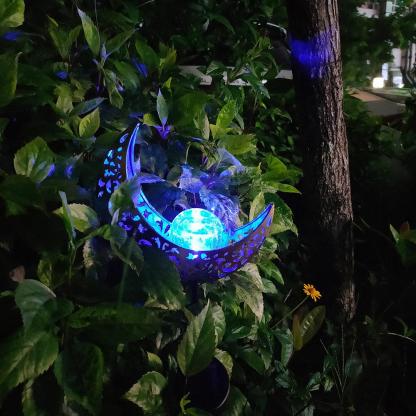 Solar Moon Crackle Garden Decor Light-xinru shop