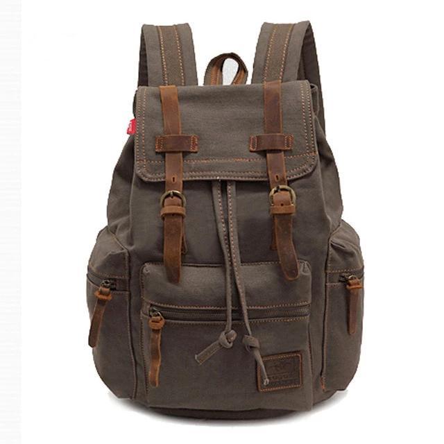 Vintage Travel Canvas Rucksack Backpack-xinru