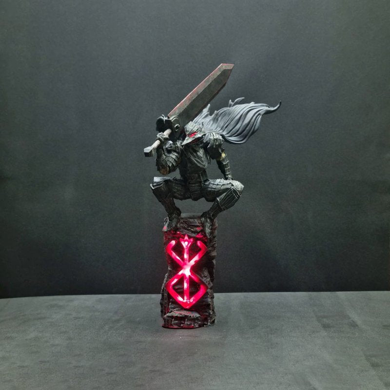 Berserk Guts Anime Figure Night Light Moon Knight Resin Action Model For Boys-xinru