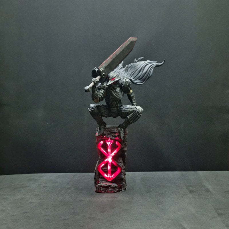 Berserk Guts Anime Figure Night Light Moon Knight Resin Action Model For Boys-xinru