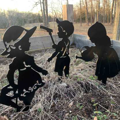 3Pc Yard Art Garden Insert Kid Insert Yard Decoration-xinru