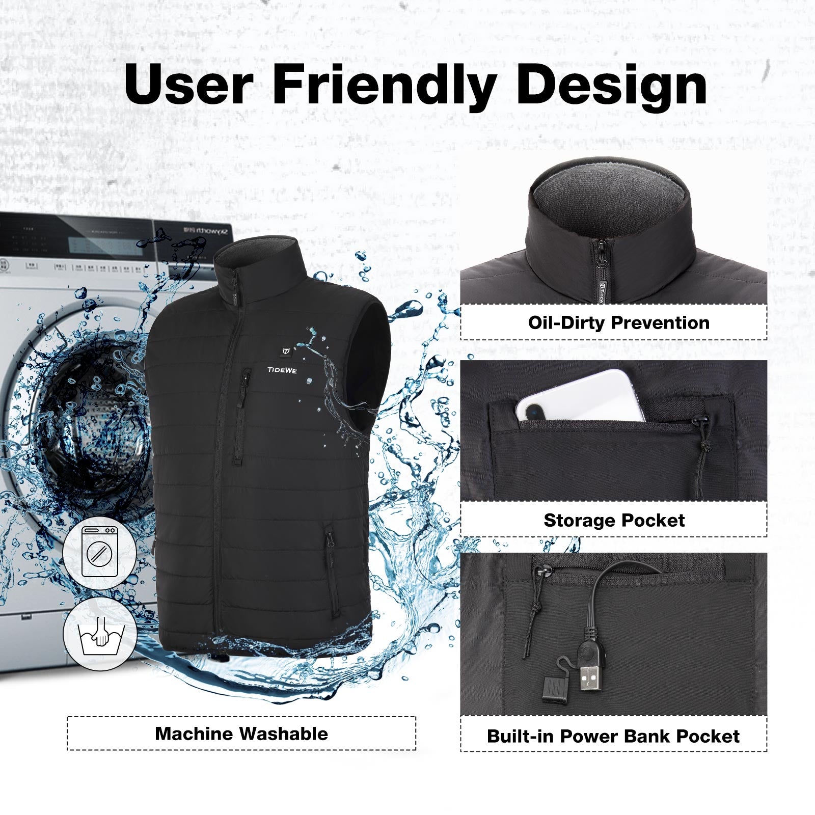 Women閳ユ獨 Lightweight Heated Vest with Battery Pack for Hunting/Hiking-xinru shop