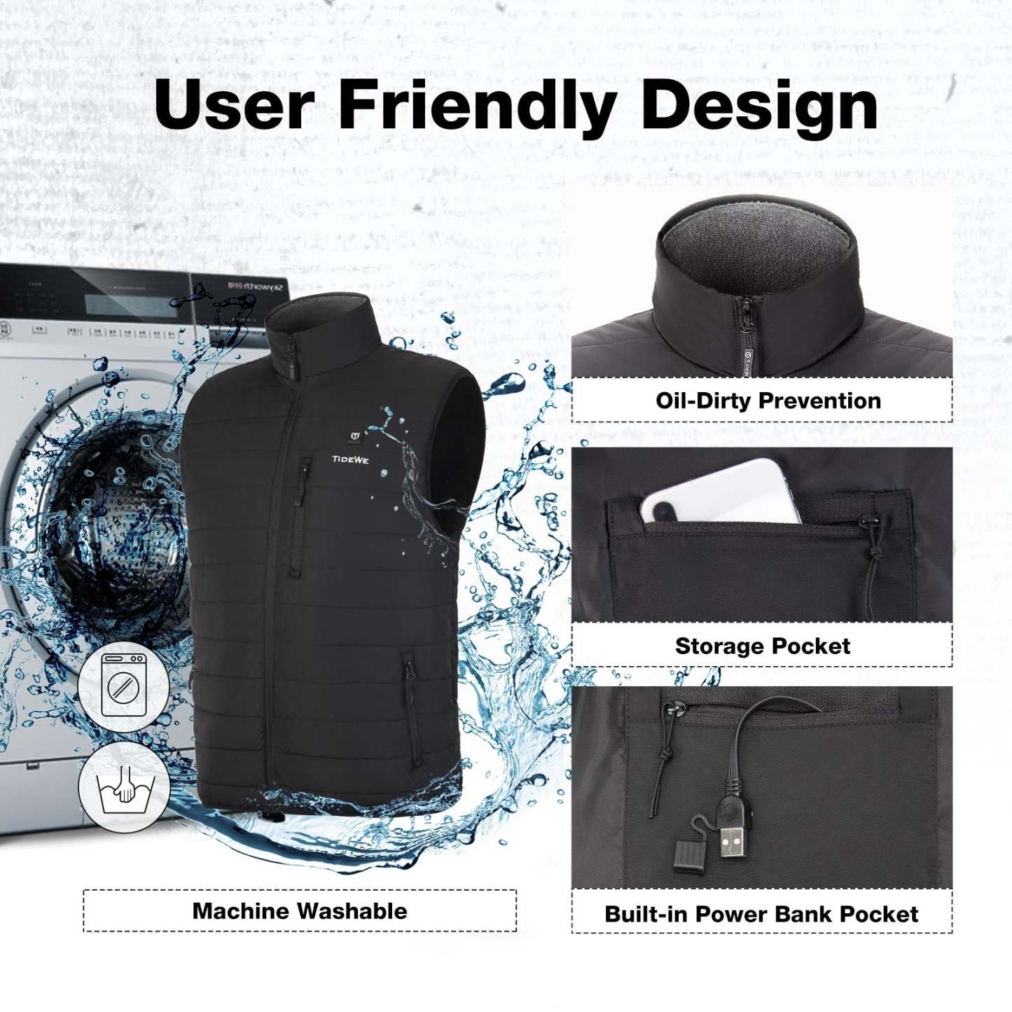 Women閳ユ獨 Lightweight Heated Vest with Battery Pack for Hunting/Hiking-xinru shop