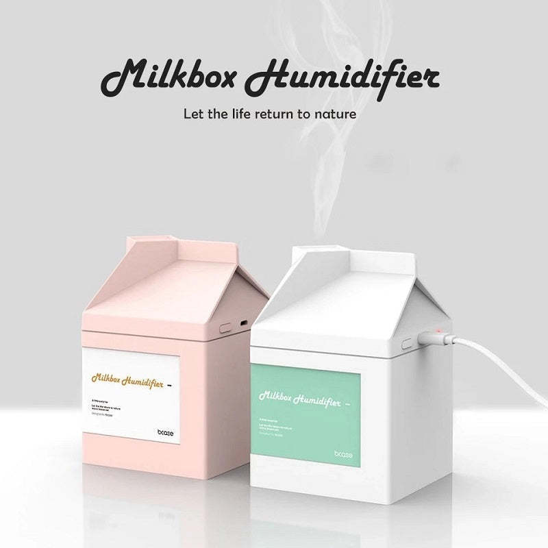 Milk Carton Mini Spray Desktop Air Humidifier-xinru
