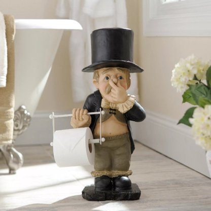Toilet Butler with Roll Paper Holder Resin Ornament for Bathroom-xinru