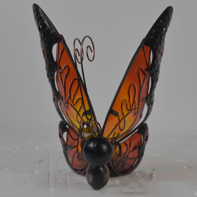 Solar Glass Butterfly Outdoor LED Decorative Garden Light-xinru