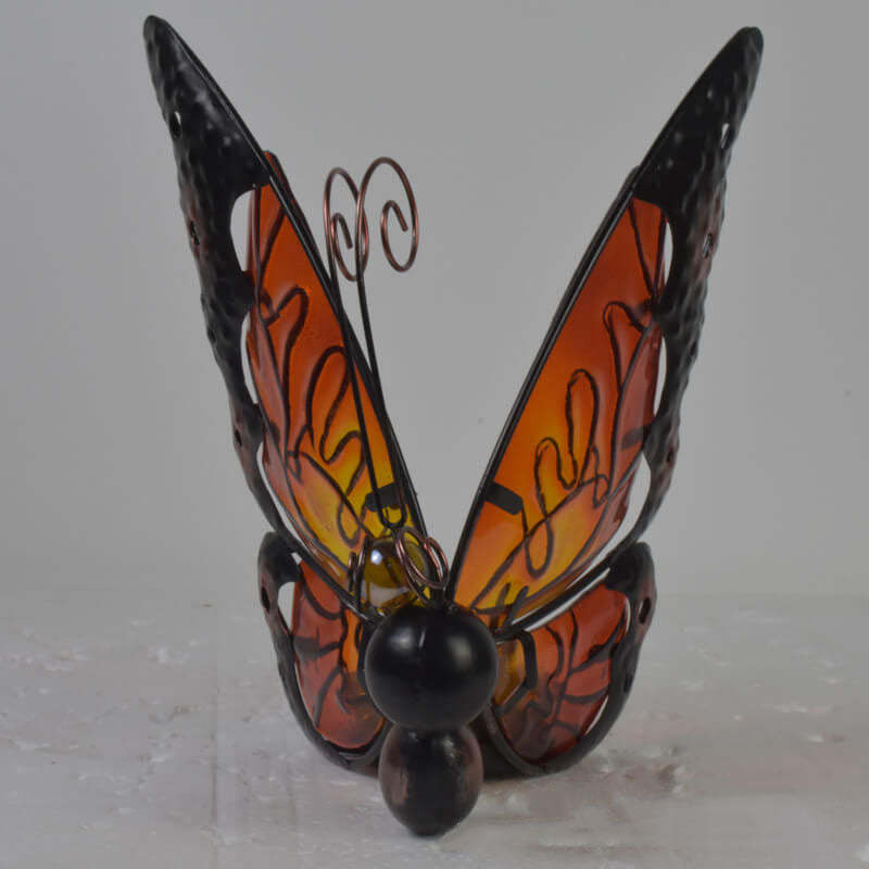 Solar Glass Butterfly Outdoor LED Decorative Garden Light-xinru