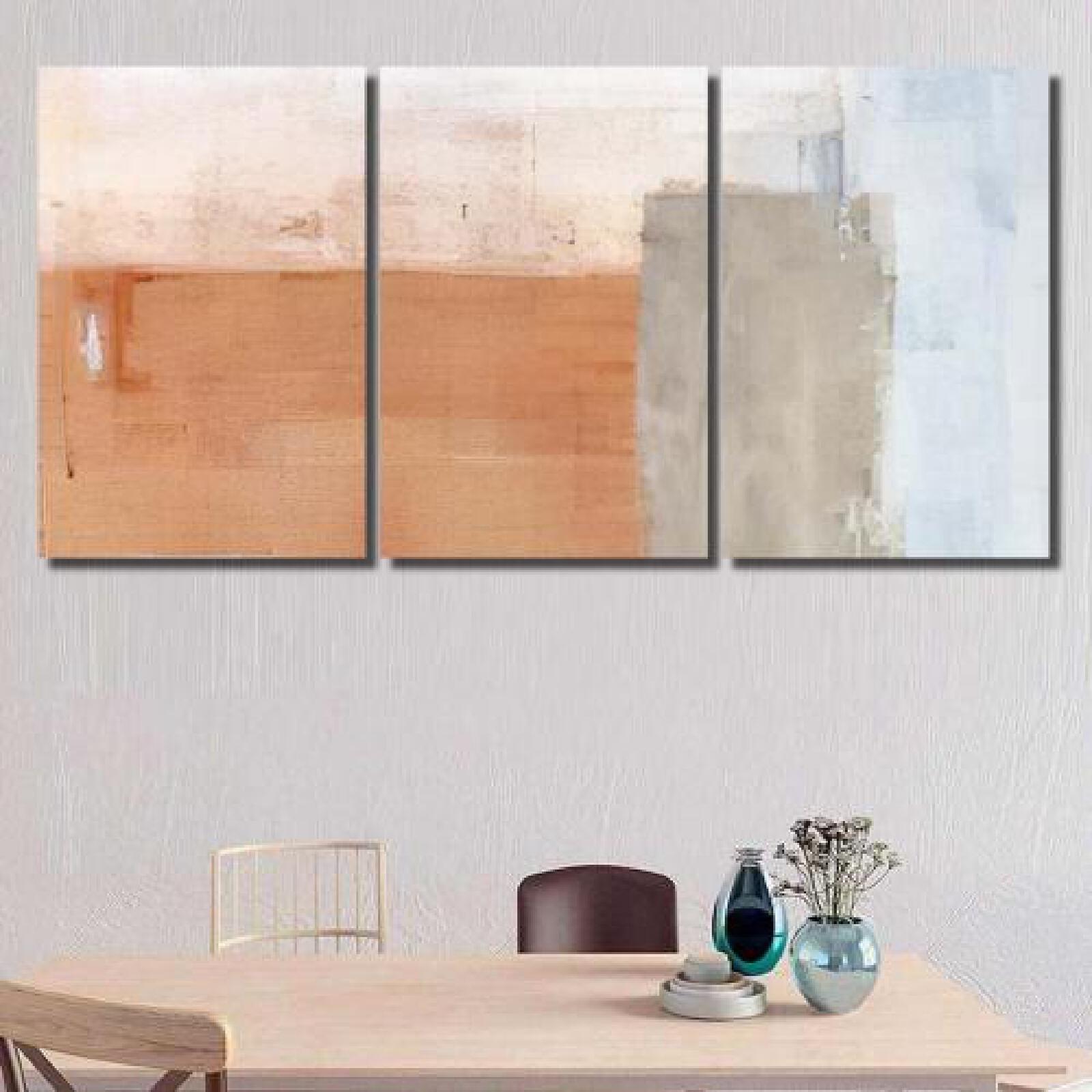 Brown Grey Abstract Art-xinru shop