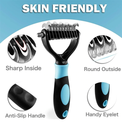 Pet Hair Double Sided Removal Hair Removal Grooming Brush-xinru