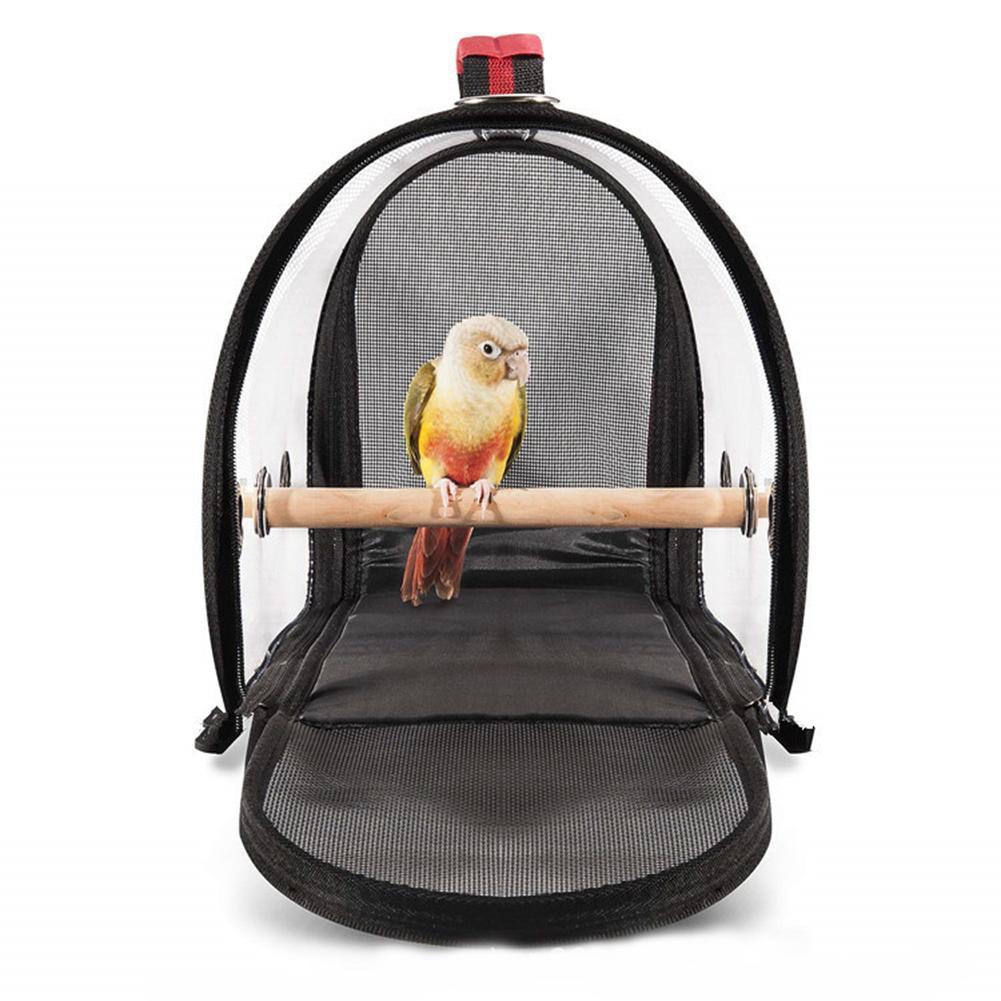 Bird Transparent Travel Take-out Breathable Parrot Handbag-xinru