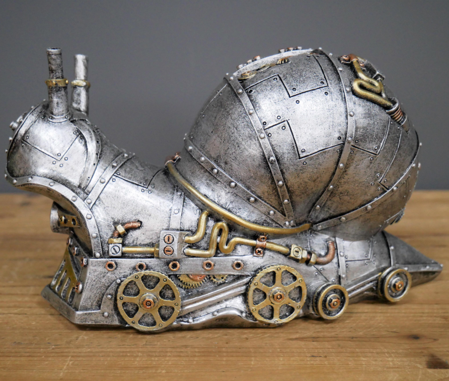 Resin Statue Mechanical Punk Style Animal Shape Snail Table Decoration-xinru