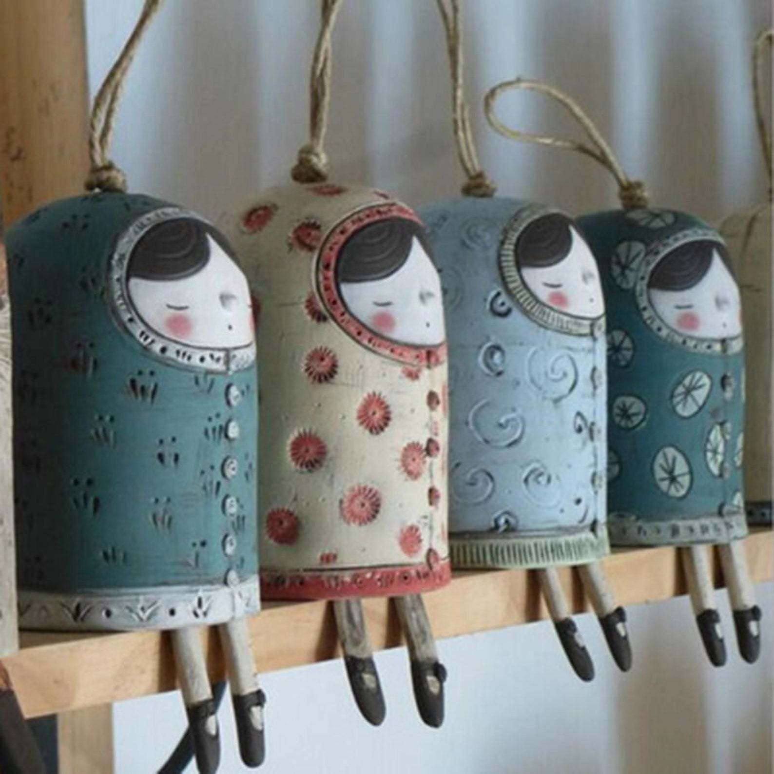 Beautiful country animal wind chimes, bohemian handmade garden decoration-xinru shop