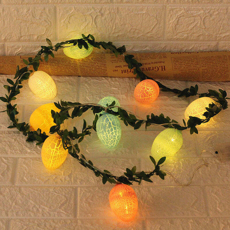 Easter Cracked Egg Rattan  String LED Decorative String Lights-xinru