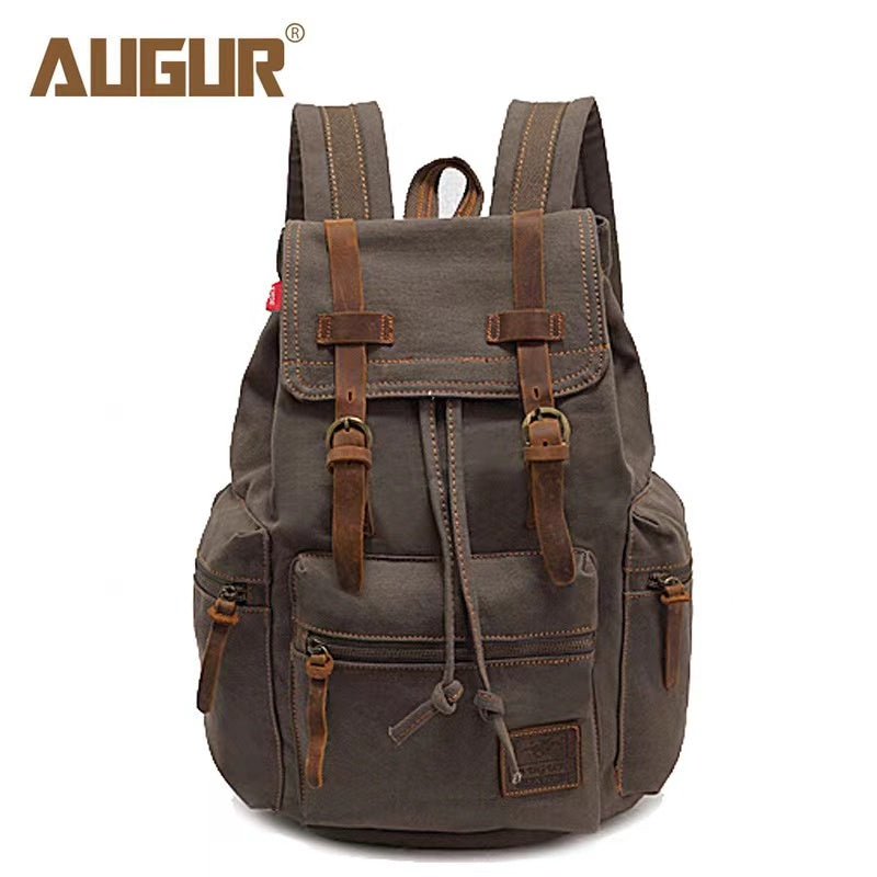 Vintage Travel Canvas Rucksack Backpack-xinru