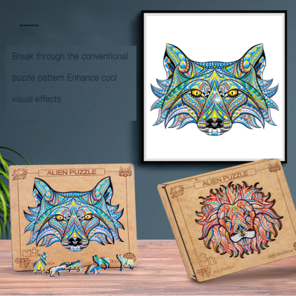 Wooden Animal Irregular Shaped Puzzles For Adults-xinru