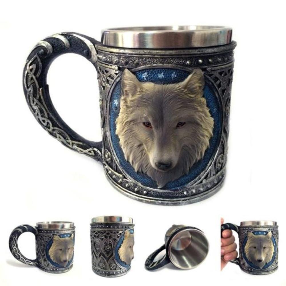 Viking Warrior Horned Skull Tankard-xinru