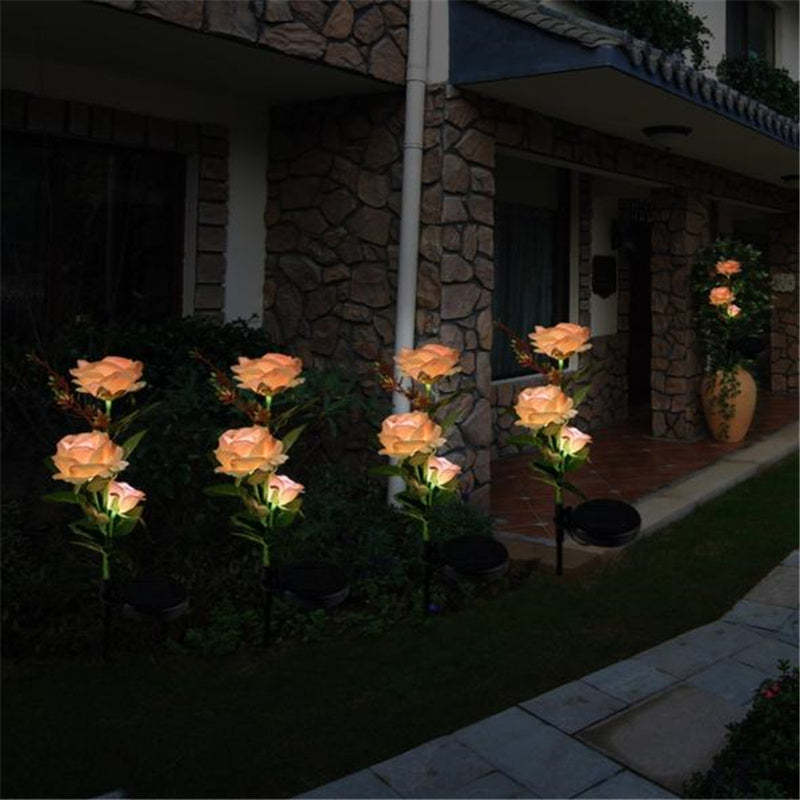 Artificial Rose Solar Outdoor Garden Light-xinru
