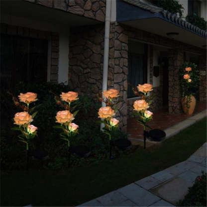 Artificial Rose Solar Outdoor Garden Light-xinru
