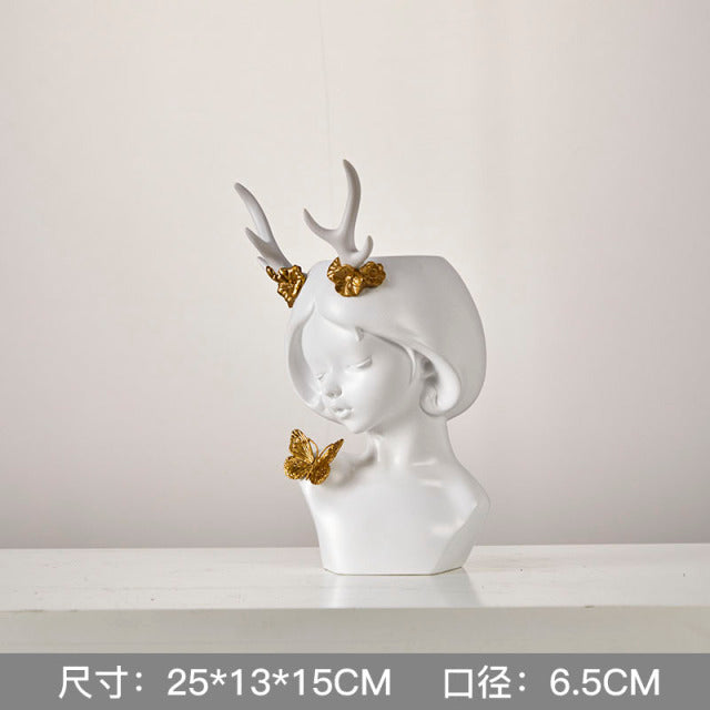 Creative Interesting Cartoon Animal Head Flowers Plant Pot-xinru