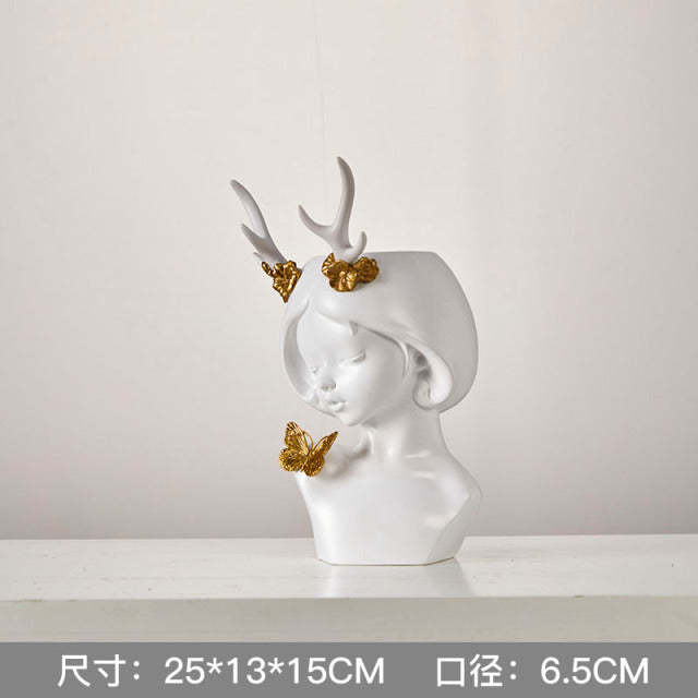 Creative Interesting Cartoon Animal Head Flowers Plant Pot-xinru