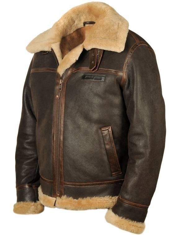 Aviator Bomber Jacket B3 Sheepskin Bomber Jacket-xinru shop