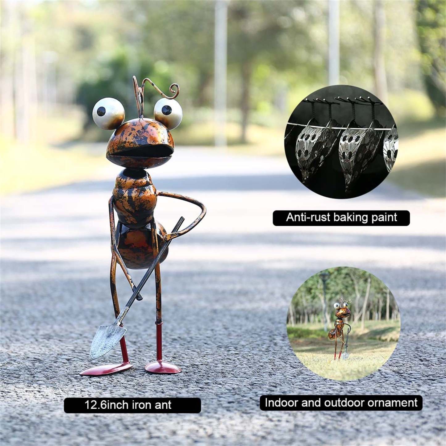 Metal Ant Garden Decorative Sculpture Outdoor Statue-xinru