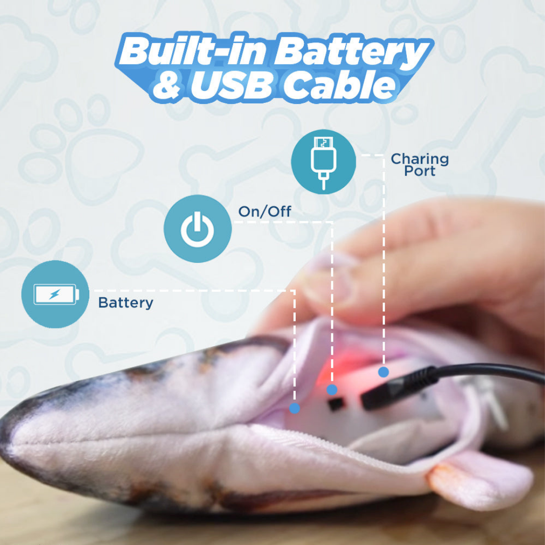 Simulation Electric Floppy Fish Interactive Pets Toy-xinru