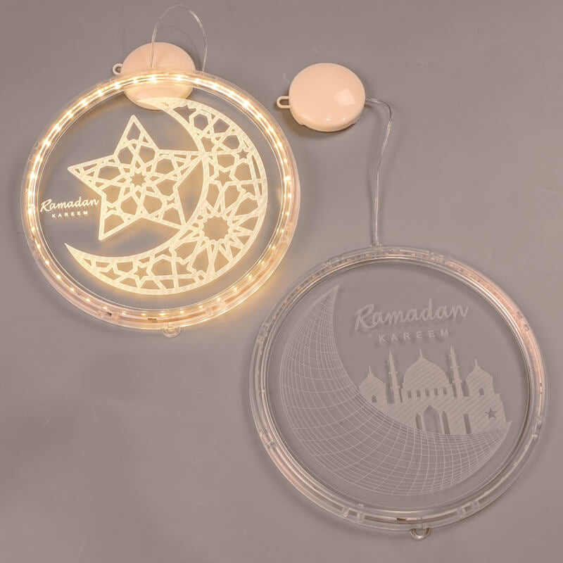 Eid Ramadan Moon Castle LED Decorative Windows Light-xinru