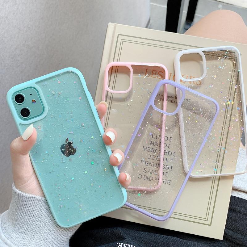 Candy Color Glitter Star Case-xinru