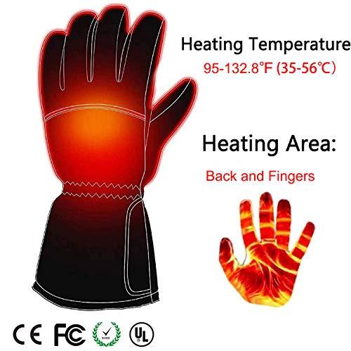 Unisex Electric Battery Powered Waterproof Warm Touchscreen Heated Gloves for Sports-xinru shop