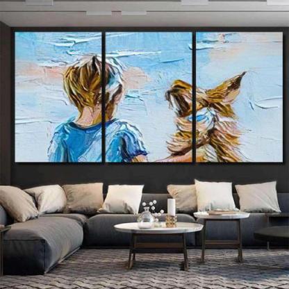 Texture Pattern Canvas Painted Oils Painting-xinru shop